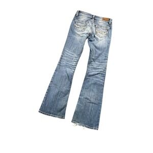 BKE Sabrina Flare Jeans Medium Wash Y2K Stretch Denim Womens 27x29.5